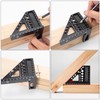YUENGJGI 3D Multifunctional Angle Gauge, Aluminum Alloy 22.5-90° Miter Gauge,