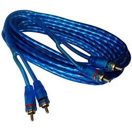 Aerzetix: Male to RCA Cable Audio Cable 5 m 5 Metre Blue Subwoofer Amplifier