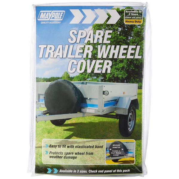 Maypole MP94713 DP Trailer Wheel Cover, 13-inch - Black/Grey