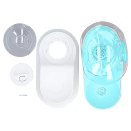 Pet Water Dispenser Food Feeder Cat Automatic Drinking Snail Shape Dispenser 2.8L Capacity Drinking Bowl with Fixed Water Level Blue