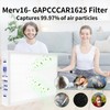 GAPCCCAR1625 MERV16 Replacement Filter-Compatible with Bryant/Carrier GAPCCCAR1625,GAPAAXCC1625 Filter-16x25x3.5(in) (2-Pack)
