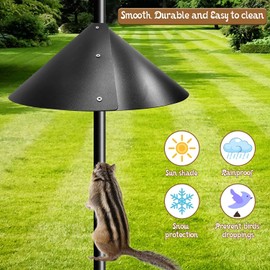 JISON21 2PCS New Squirrel Baffle, Wrap Around Bird House Squirrel Guard Baffle Protect Outside Hang Bird Feeders and Pole Mount from Raccoon Squirrels Rodents(14inch)