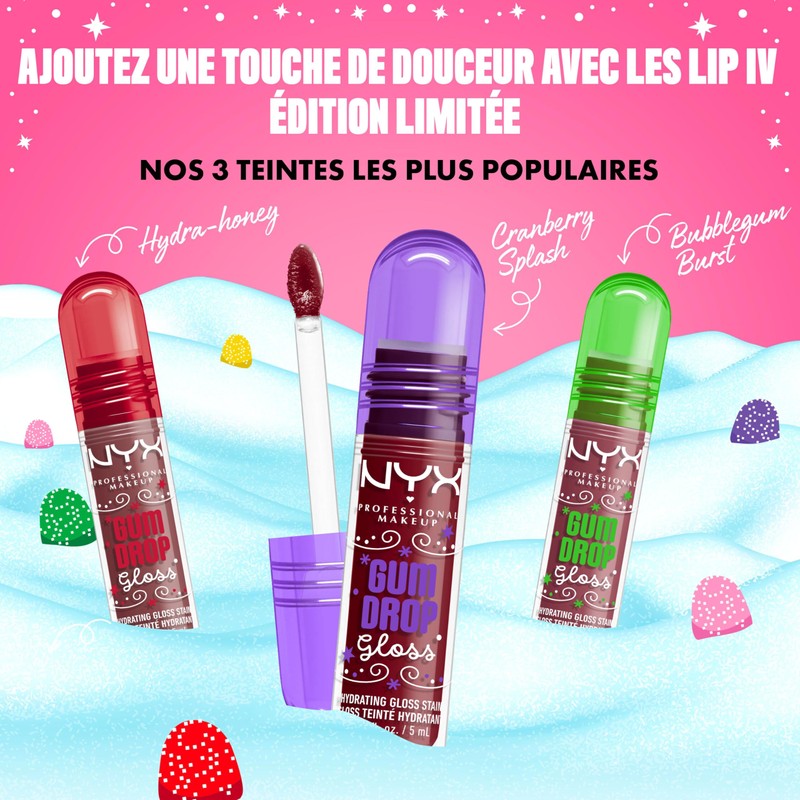 NYX Professional Makeup - Holiday 25 Gumdrop Gloss Hydra Honey