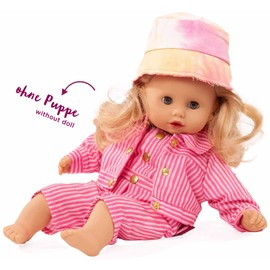 Götz 3403403 Combination Stripes Doll Clothing Size S / XM - 4-Piece Clothing and Accessory Set for Baby Dolls from 30 - 33 cm and Standing Dolls 36 cm