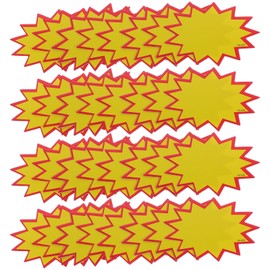 200pcs Erasable Tags for Retail Stores Pricing Signs Blank Label Tags for Supermarkets and Fundraising Versatile Price Burst Stickers