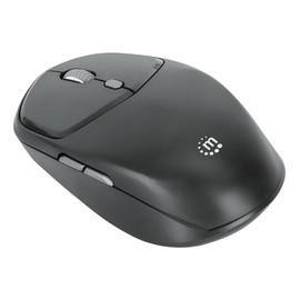 MANHATTAN Wireless Compact Travel Mouse – 2.4 GHz RF, 800/1200/1600 dpi, Six Buttons with Scroll Wheel, USB-A & USB-C 2-in-1 Receiver Dongle – for Laptop, Computer, PC -3 Yr Mfg Warranty–190244