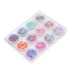 Mikinona Elegant Face Glitter Nail Art Sequins Heart Design Sticker