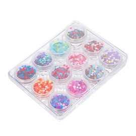 Mikinona Elegant Face Glitter Nail Art Sequins Heart Design Sticker for Art Glitter