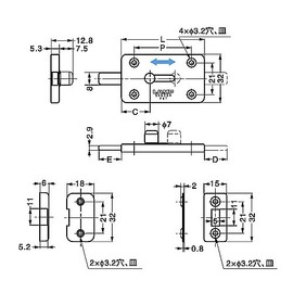 sugatune工業 Lamp Mark Stainless Steel Flat Latch FL4 Notebook FL4 – 35