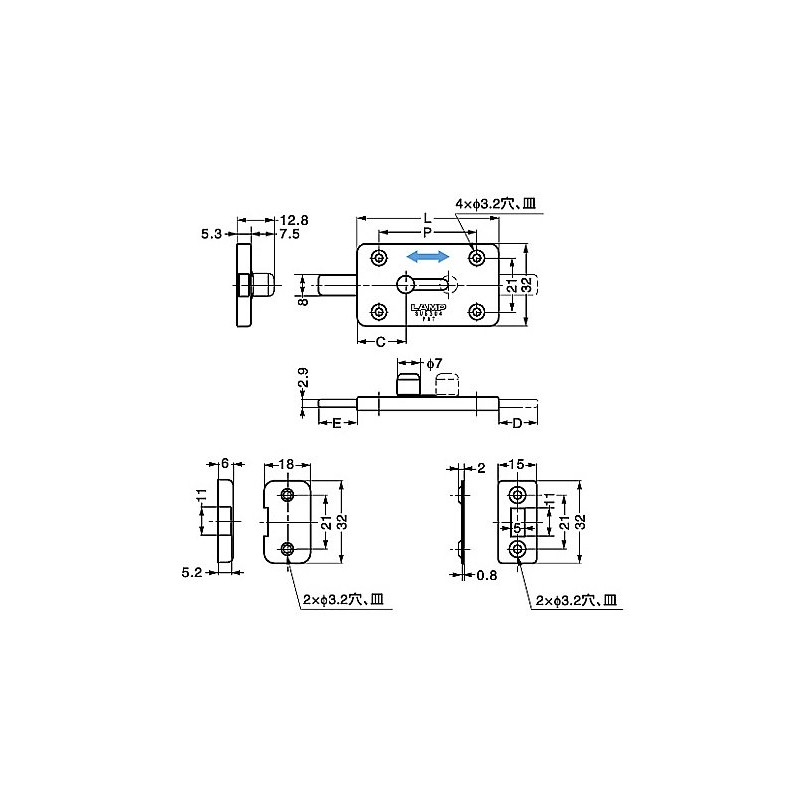 sugatune工業 Lamp Mark Stainless Steel Flat Latch FL4 Notebook FL4