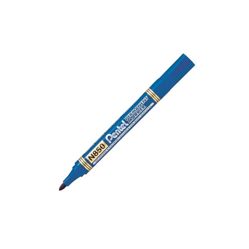 Pentel Permanent Markers Bullet Point - Blue (Pack of 12)