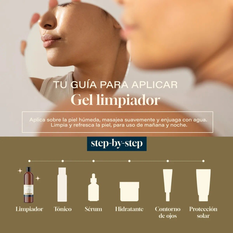 Gel Limpiador Facial 480 ml Colágeno + Vitamina C +