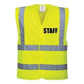 Hi Viz Yellow Visibly Stick On Your Staff Safety High Visibility Building Site Shop - Medium