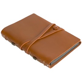 Vintage Fotoalbum aus Leder in Kamelbraun, 60 schwarze Seiten zum Einkleben, ideal als Fotoalbum für Hochzeit, Reise oder Familie, memories book für Paare, Muttertag oder Valentinstag