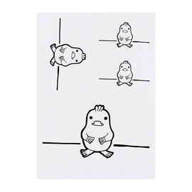 Azeeda 4 x 'Schnabeltier' Temporäre Tattoos - Wasserfest, Hautfreundlich & Ungiftig · Transfers in Verschiedenen Größen (TO00044507)