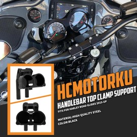 HCmotorku Motorcycle 10.0 Inch Tall Handlebar Risers with Extension Kit Fit For Harley Road Glide 2015-UP (Black)