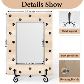 CIAEXRN Pet Picture Frame, Wooden Photo Frame 4x6, Puppy Dog Lovers Gifts Pet Memorial Gifts for Woman, Tabletop Display Home Decorations -33