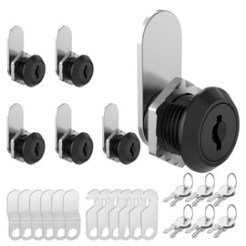 inBovoga 6 Pack Cabinet Locks with Key, 5/8" Mailbox Lock Keyed Alike, Keyed Locks for Cabinets, Secure Drawer Mailbox Toolbox RV Door, Zinc Alloy
