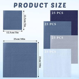 Layhit 100 Pcs Cocktail Napkins Disposable Beverage Napkins Square Paper Dessert Tissue for Wedding Birthday Holiday Party Supplies(Dusty Blue,5 x 5 Inch)