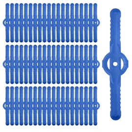 INCAUCA 60 Pieces String Trimmer Head Blades Replace Plastic Cutter Blades, Weed Wacker Replacement Blades, Machine Trimming Blades, Universal for Garden Lawn Mower Grass Cordless Trimmer, Blue
