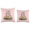 I Love My Bed Lazy Sleepy Sloth Relaxing Funny Pastels