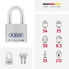 ABUS Titalium 96TI/50 Padlock - Lightweight Lock Body Made of