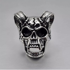 Yomo Vampire Helmet Skull Industrial Ring Adjustable Fit - Gothic Biker Punk Style