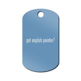 Mister Petlife Got English Pointer Engraved Keychain/GI Tag 2 Light Blue