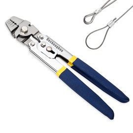 Dechengbao Wire Rope Crimping Tool, Cable Crimps up to 2.2mm, Stainless Steel Wire Rope Crimping Tool, Wire Crimping Tool for Oval Aluminum Sleeves, Crimp Sleeves, Crimping Loop Sleeve