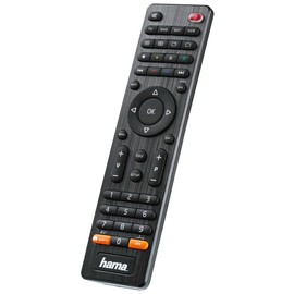Hama Universal Remote Control (Suitable for up to 4 Devices and Over 1,000 Brands) Black 4-in-1 (Smart TV)