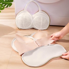 [3D Bra Washing Net] Bra Washing, Prevents Shape Shape, Bra Protection, Triple Structure, Dome-Shaped Frame, Fixed Elastic Band Included, Handle, Anti-Snag, Front-load, Machine Washable, Dryer-Safe,