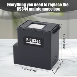 Gosknor 2 Pack C9344 Ink Maintenance Box Replacement for EPSON XP-3100 XP-4100 XP-4101 XP-4105 Workforce 810DWF WF-2830DWF WF-2850DWF WF-2930 WF-2950 WF-2851 L3550 L5590 Printer