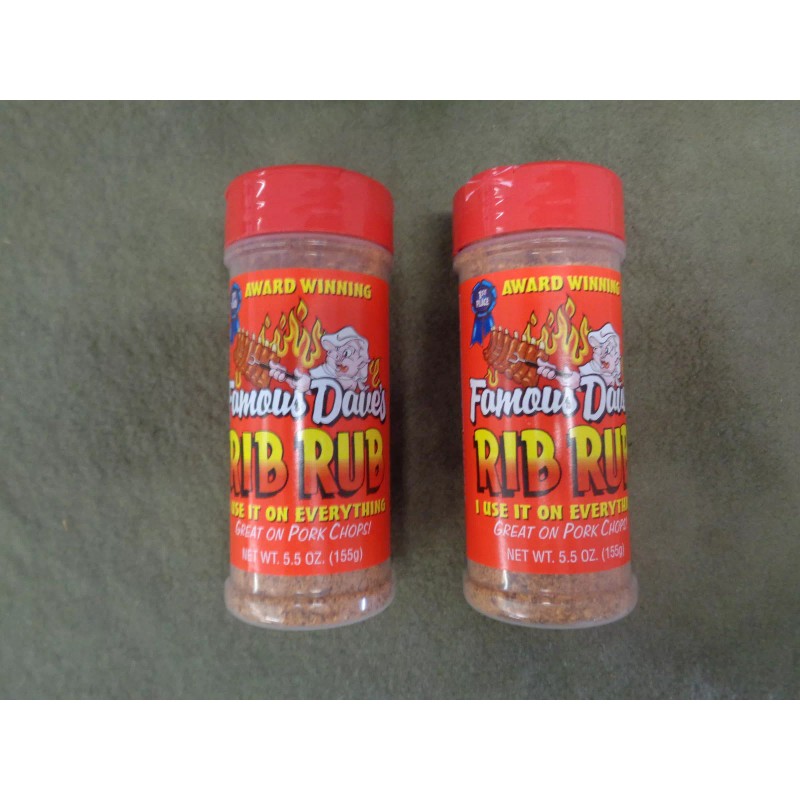 Famous Dave's Rib Rub Seasoning 2 Bottle Pack CHICKEN PORK