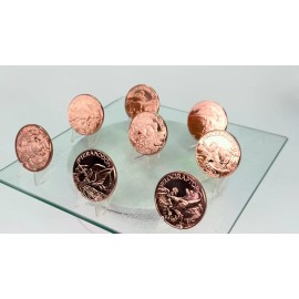 Copper Art Coins * Eight Piece Dinosaur Collector Set * Fine .999 Bullion Coins