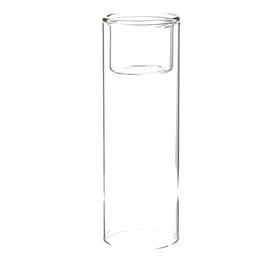 WGV Tea Light Holder Bulk, Width 2.3", Height 7", Clear Raised Cylinder Glass Votive Candle Holder, Ideal for Home Office Event Wedding Centerpieces Decor, 6 Pieces