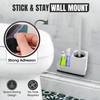 White Toilet Brush and Holder Set - Wall Mounted Toilet