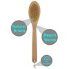 Bath Body Brush Long Handle Wooden Shower Brush with Natural