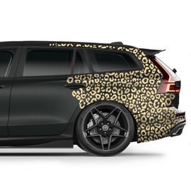 Finest Folia Set of 6 DIN A4 Sheets Car Stickers Leopard Pattern Motorcycle Bus Sticker Car Accessories Leopard Print Tuning Decor Design Film K172 (Beige Brown)