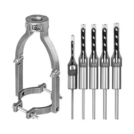 Yuqutum 6-Piece Square Hole Drill Bit Set (5 Drill Bits + Adapter, 6.4 / 8 / 9.5 / 10 / 12.7 mm, Square Shank, Sandwichl)