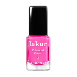 LONDONTOWN lakur Nail Polish - Chip-Resistant, Non-Toxic, Conditions & Hydrates Nails | Glossy Hot Pink, Berry Punch, .40 fl oz