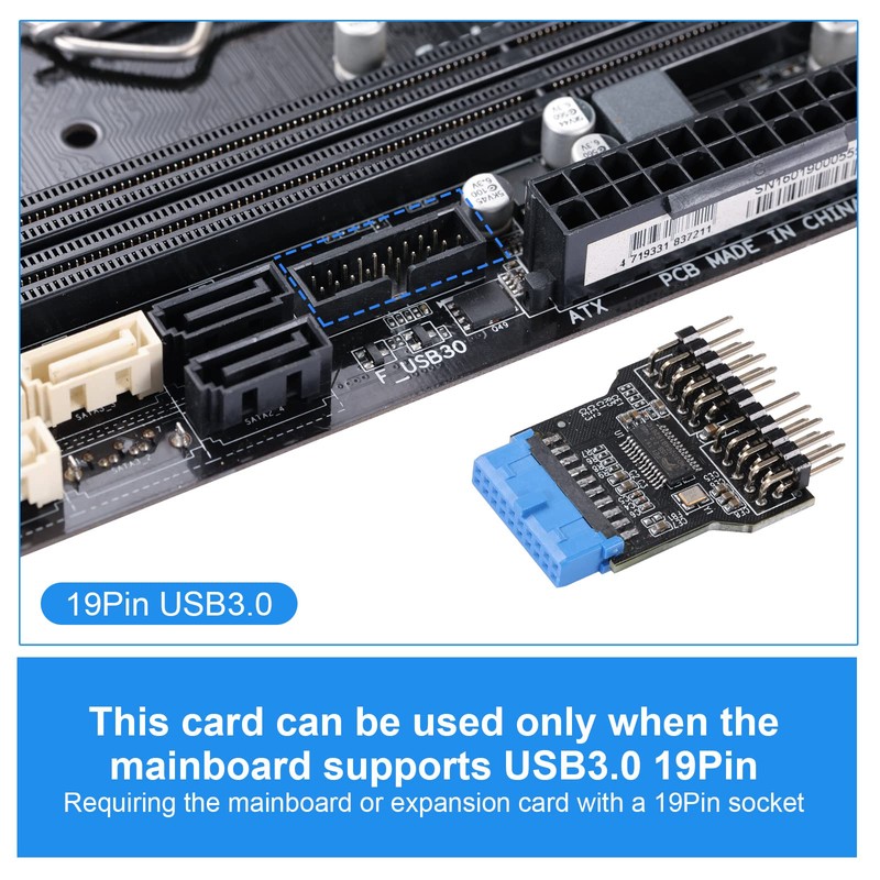 MZHOU USB 3.0 9 Pines a USB 2.0 9 Pines