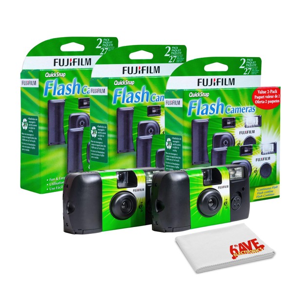 FUJIFILM QuickSnap Flash 400 One-Time-Use Disposable Camera with Flash (3X