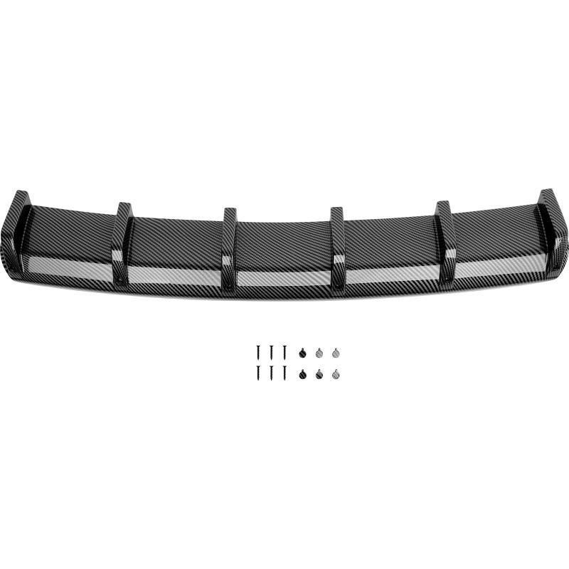 JMTBNO Rear Bumper Diffuser Lip Splitter Shark Fin Carbon For