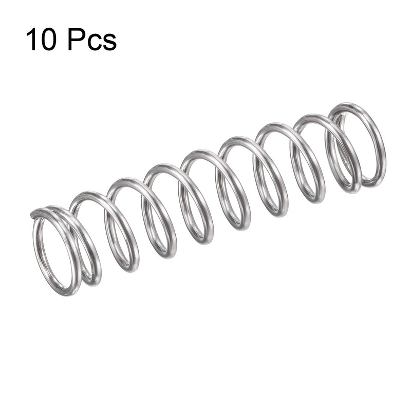 TA-VIGOR 10Pcs Extended Compressed Spring, 9mm OD,1mm Wire Size,35mm Length,