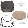 Chitomars Drink Coasters, 12 Pcs with Holder, Dual Sided Non-Slip