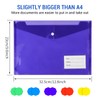 Pack of 10 A4 Document Wallets, Folder with Label Pockets,