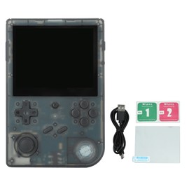 RG351V Handheld Game Console 3.5in Screen Various Games High Resoultion Gaming Machine English 16G 64G Black
