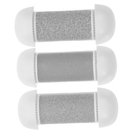 Baluue 3pcs Foot File Replacement Roller for Pedicure Interchangeable Grinding for All Foot Types Easy to Clean White