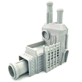 QP3D - Sewage Works Outflow Toxi Building, Terrain Scenery for Tabletop & RPG 28-32mm Miniatures Wargame Props DnD D&D, 3D Printed and Paintable