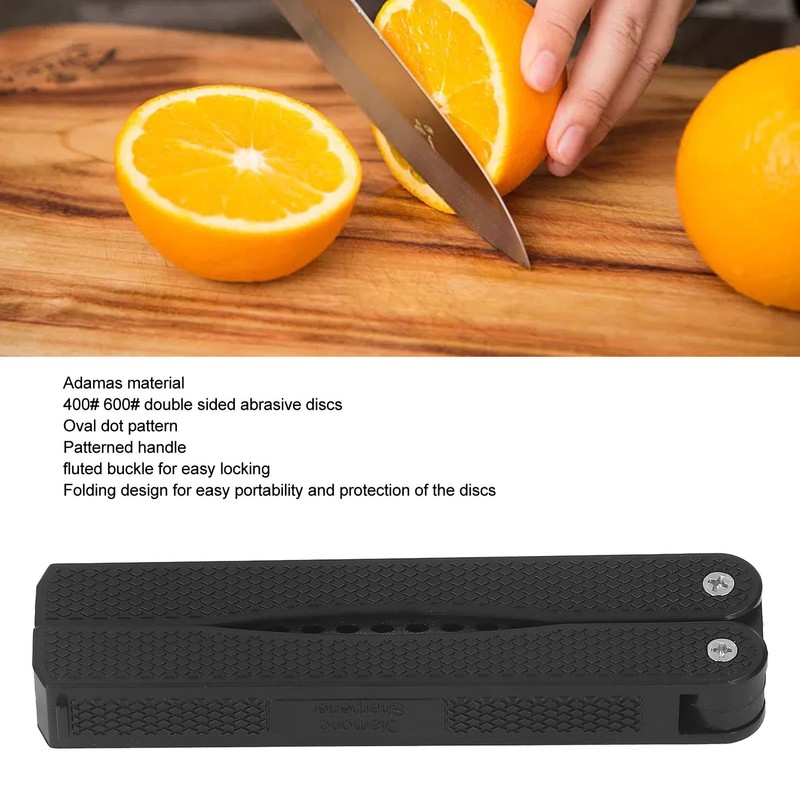 Knife Sharpener Foldable Fan Shaped Adamas Material Lightweight Portable Knife